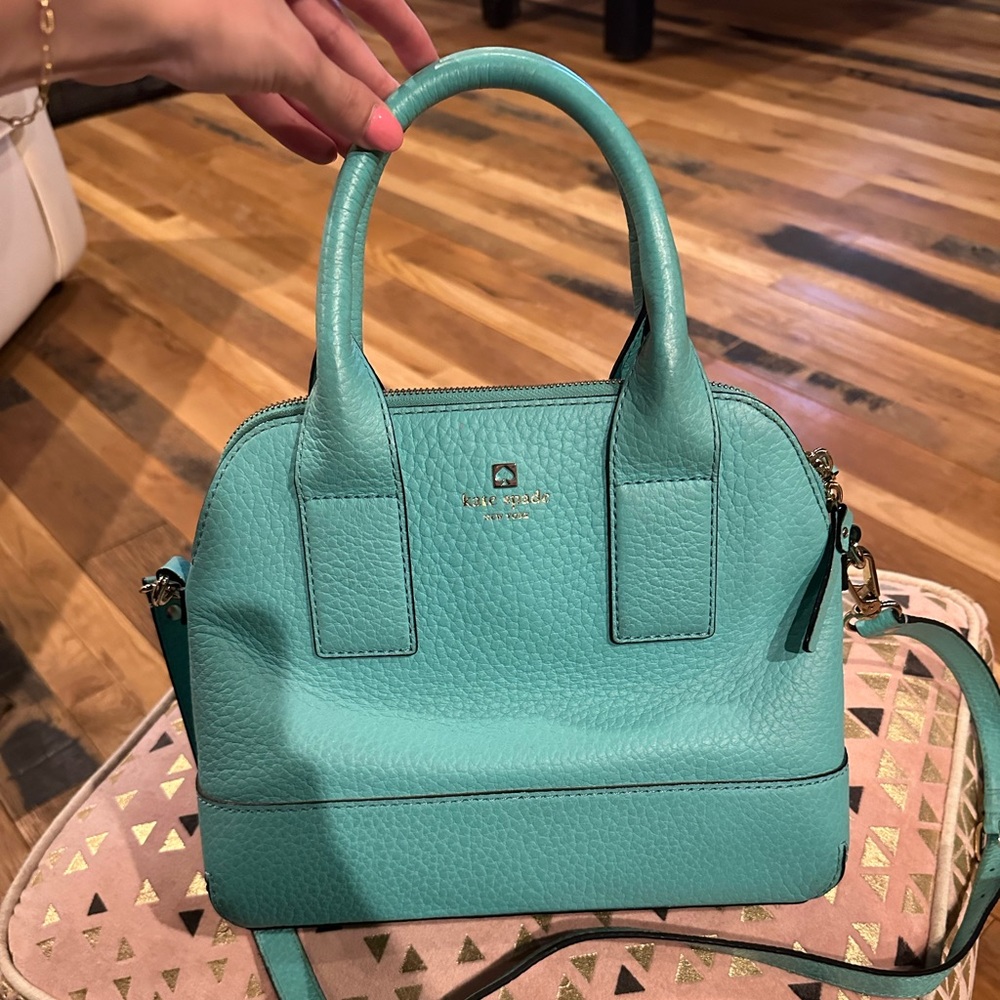 Kate Spade teal purse with detachable Crossbody strap